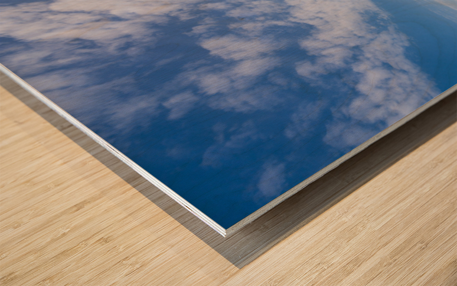 Offices and apartments of Dubai Business Bay with Downtown distr Wood print