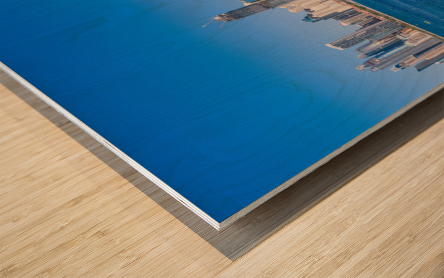 Skyline of hotels and apartments in JBR Beach above the beach Wood print