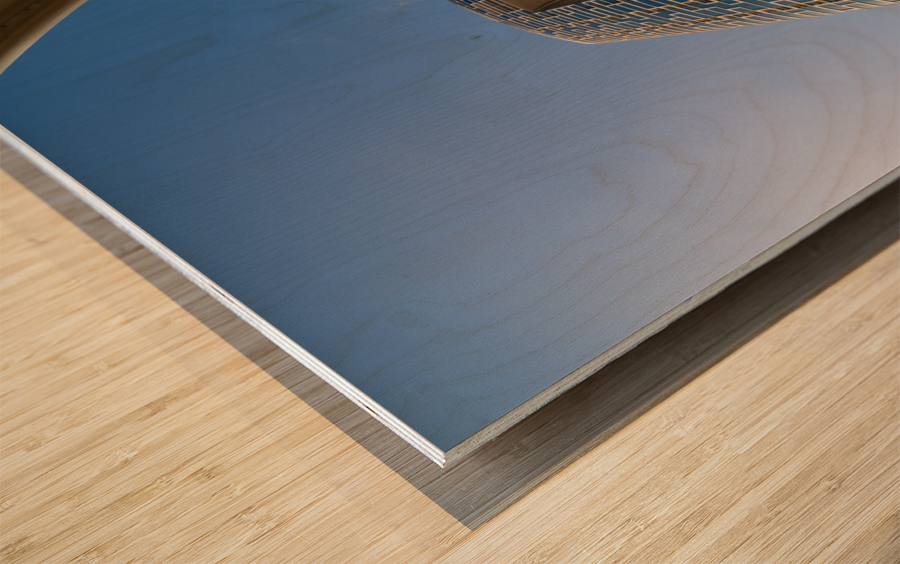 Fisheye view of hotels and apartments in JBR Beach Wood print