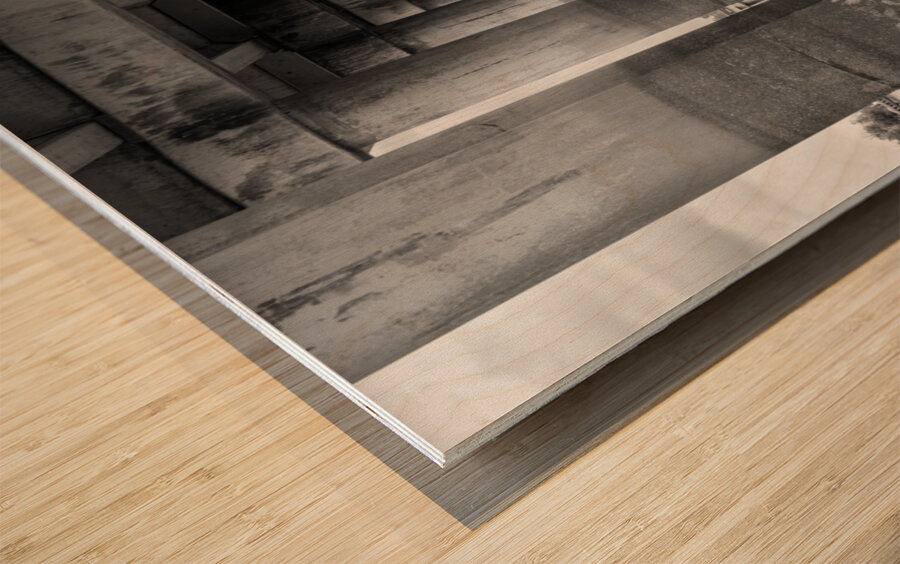 Supporting pillars of I-10 bridge above Atchafalaya basin in Lou Wood print