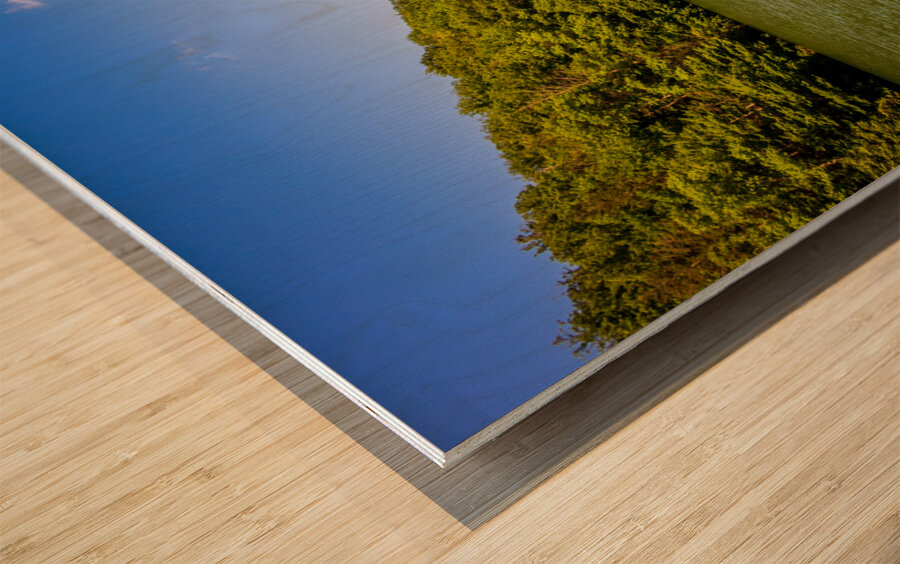 Calm view down Cheat Lake Morgantown Wood print